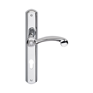 Cosmic Mortise Handle On Plate - Chrome